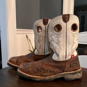 Mens Tony Lama RR3302 Composite Square Toe Waterproof Work Boots SIZE 12 D